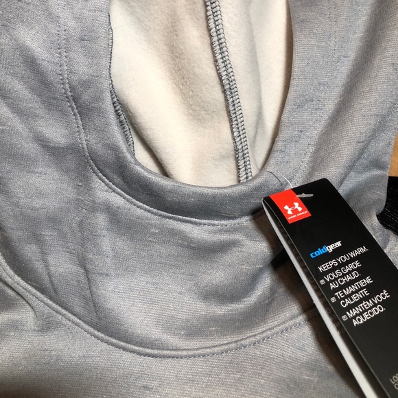 Under Armour Gray Foil UA Fleece ColdGear HOODIE - Picture 6 of 8